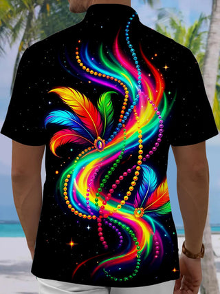 Men's tie dye short sleeve shirt back view