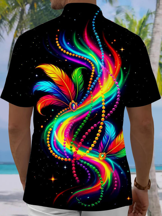 Men's tie dye short sleeve shirt back view