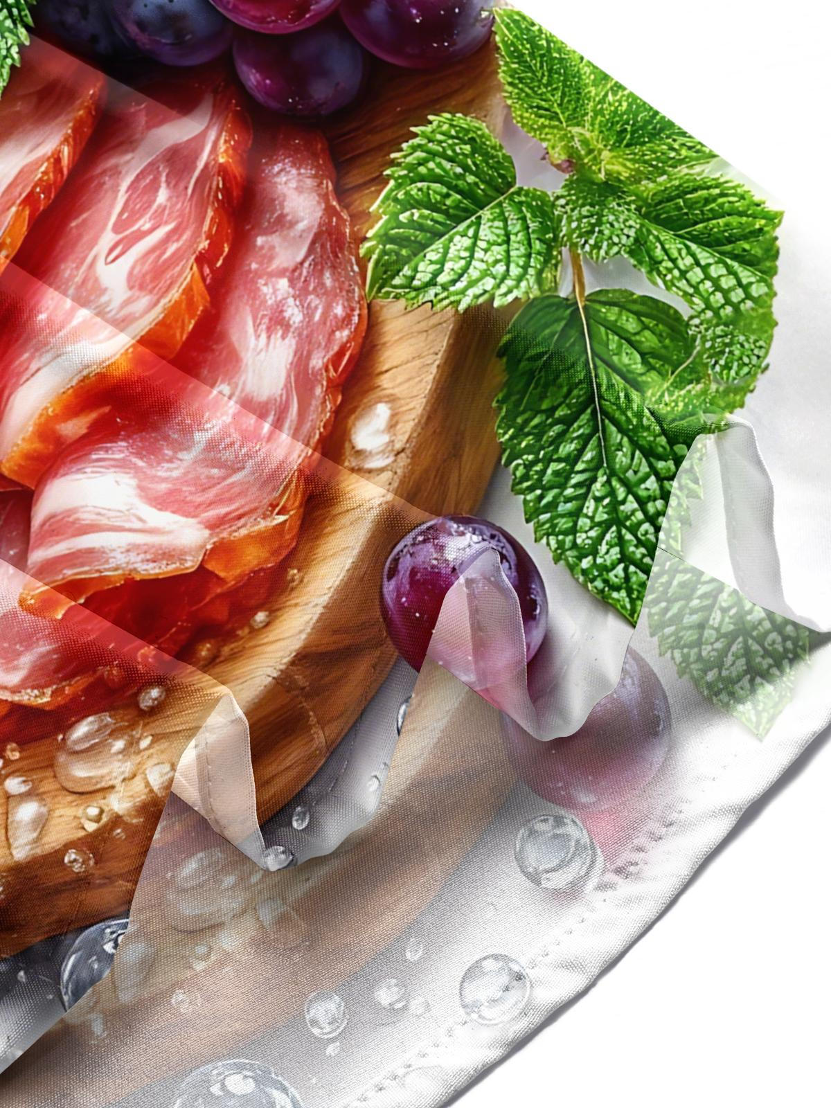 Food Print Men's Pocket Short Sleeve Shirts