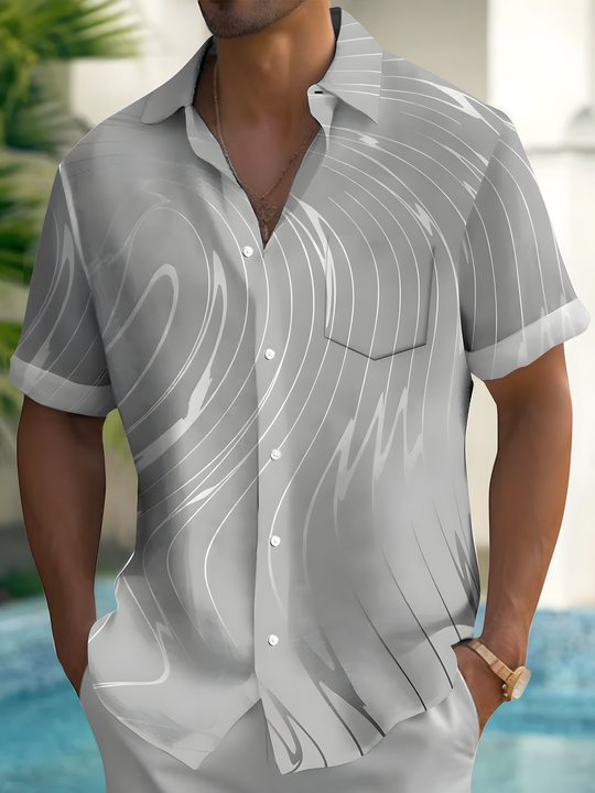Men's pocket short sleeve shirt front view