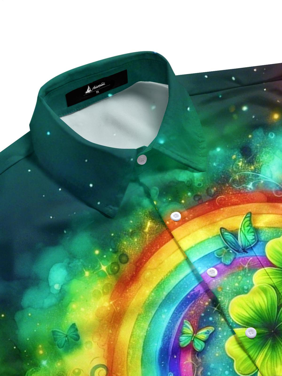 St. Patrick's Day Print Men's Pocket Short Sleeve Shirts