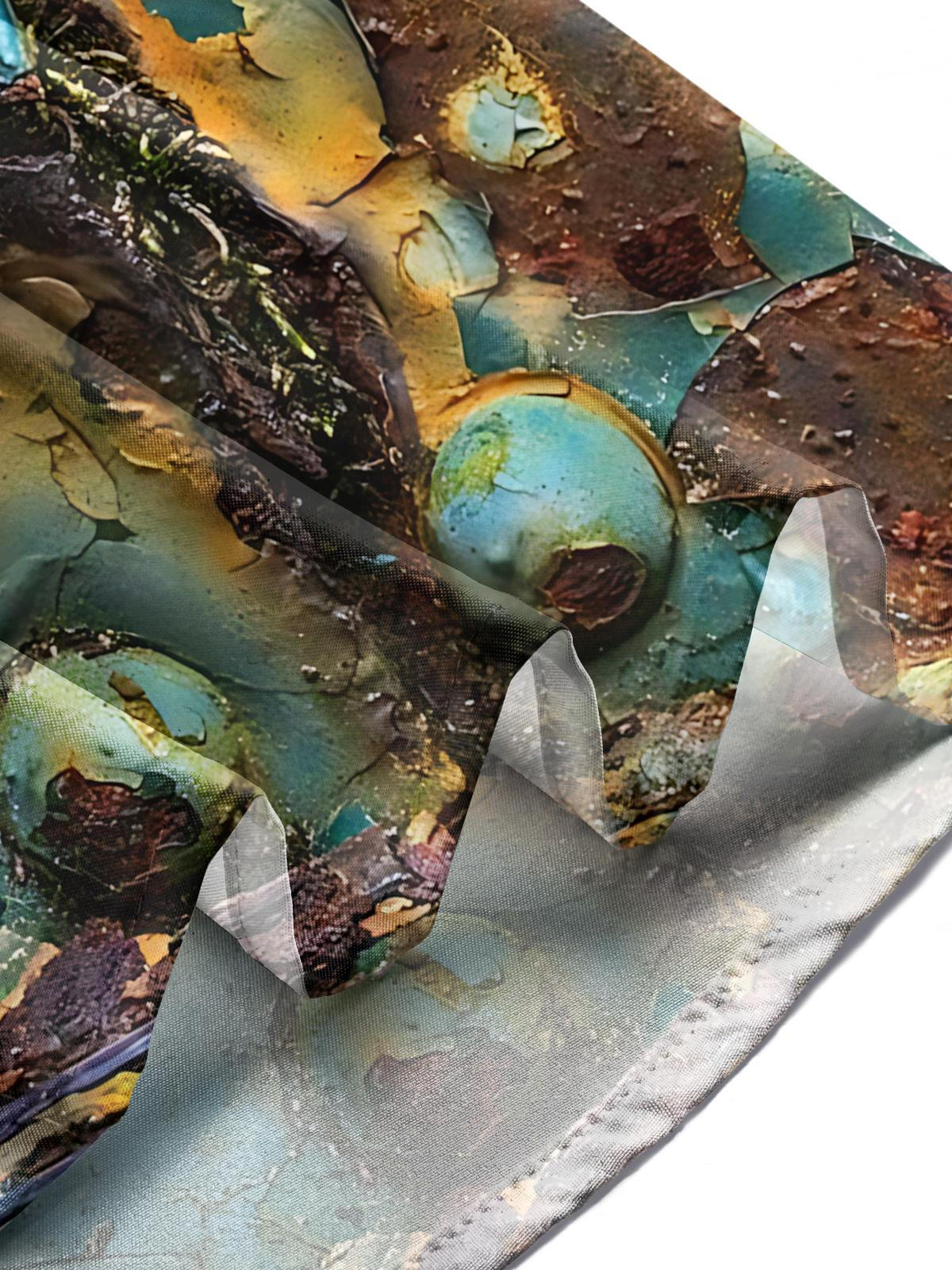 Vintage Rust Print Men's Pocket Long Sleeve Shirts