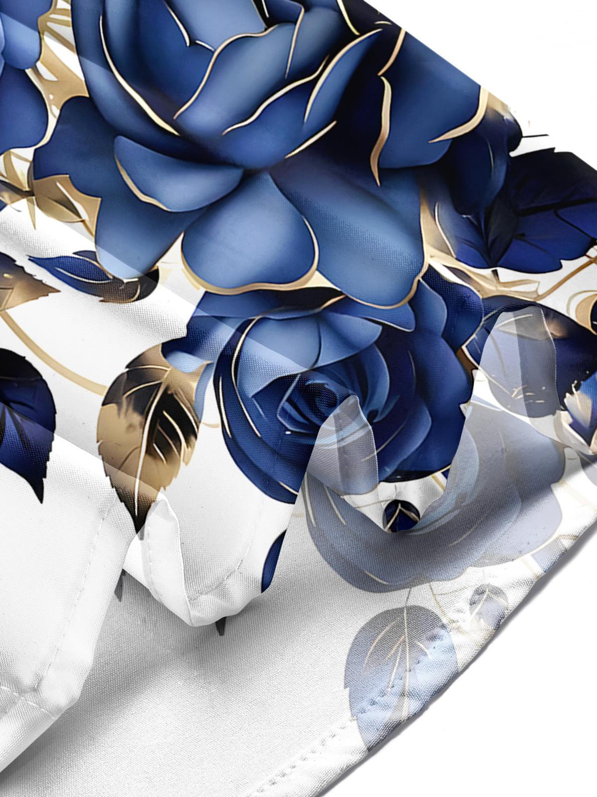 Floral Men's Pocket Short Sleeve Shirts