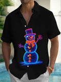 Snowman Men's Pocket Short Sleeve Shirts