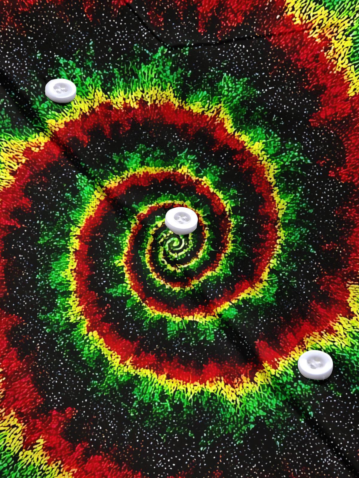 Abstract Print Men's Pocket Short Sleeve Shirts