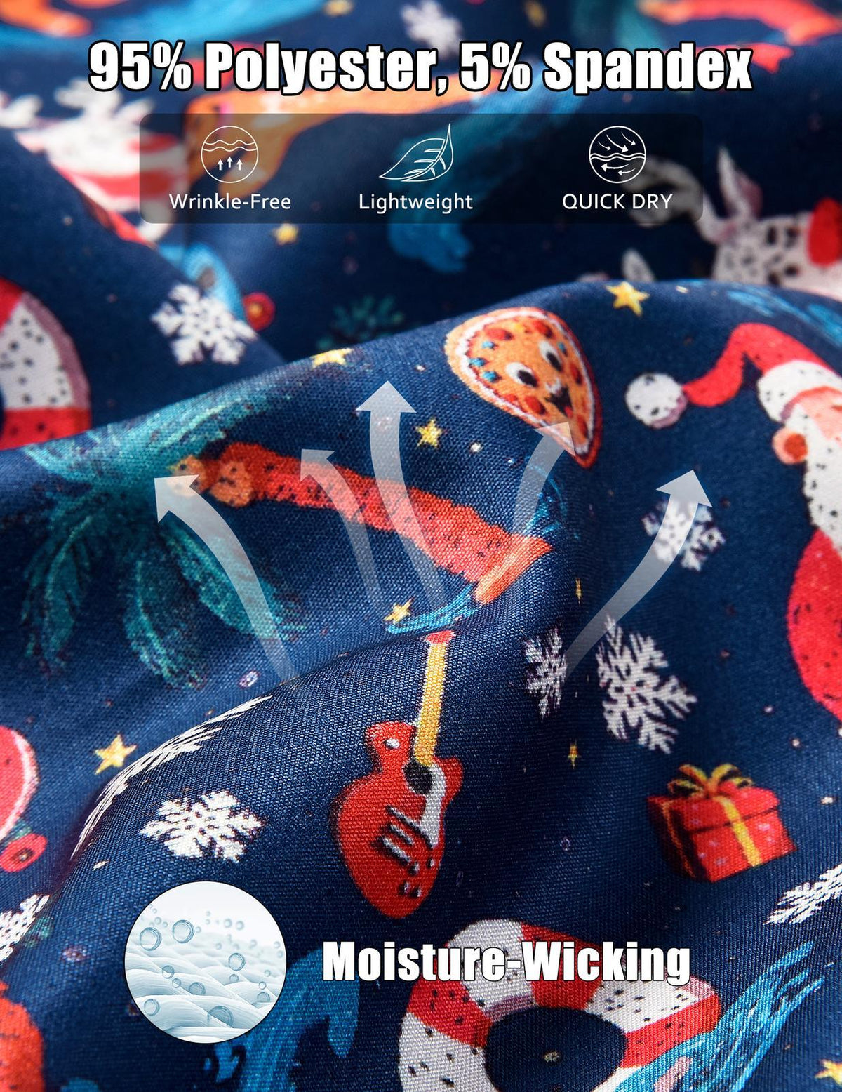 Adaychic Mens Christmas Shirt Santa Print Loose Button Down Hawaiian Shirts Casual Summer Tops for Party Dating Everyday Wear approving