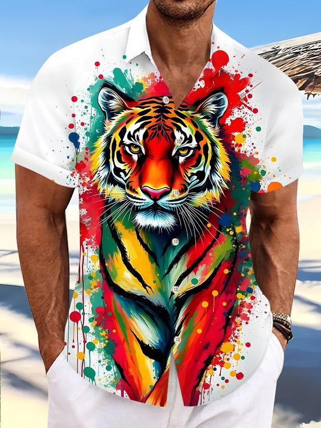 men's tie dye shirt front view