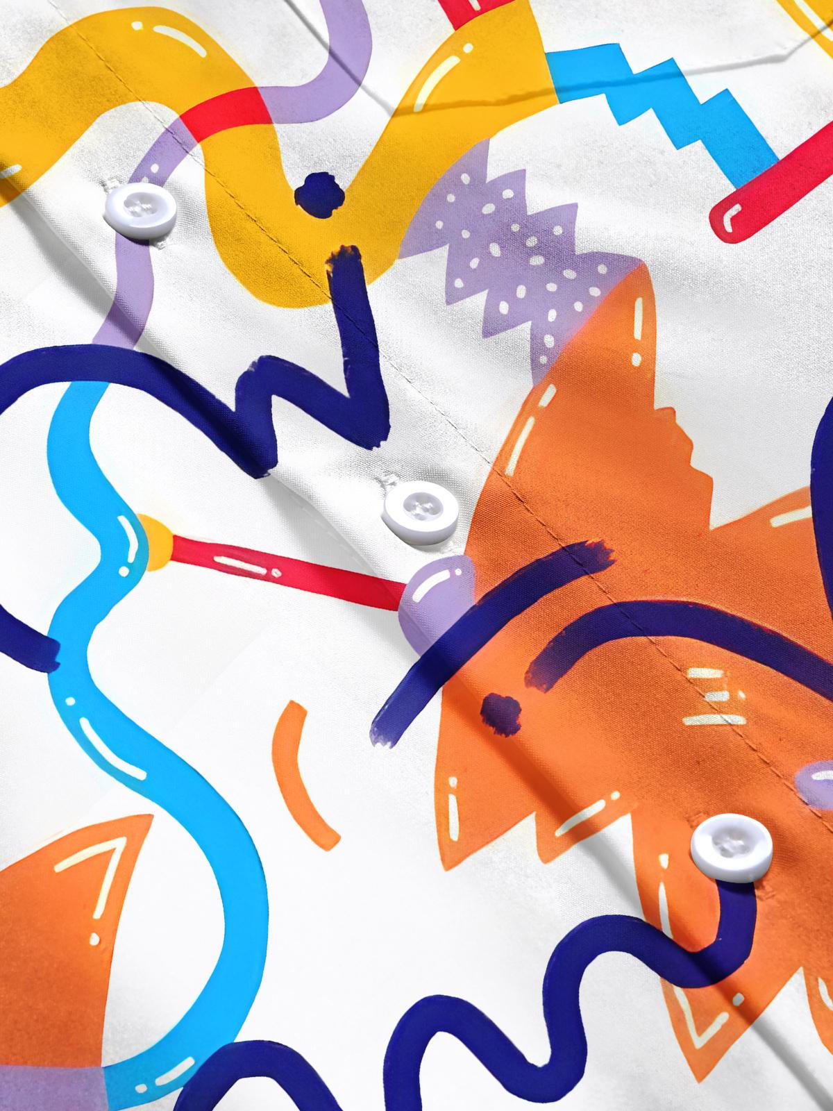 Geometry Men's Pocket Short Sleeve Shirts