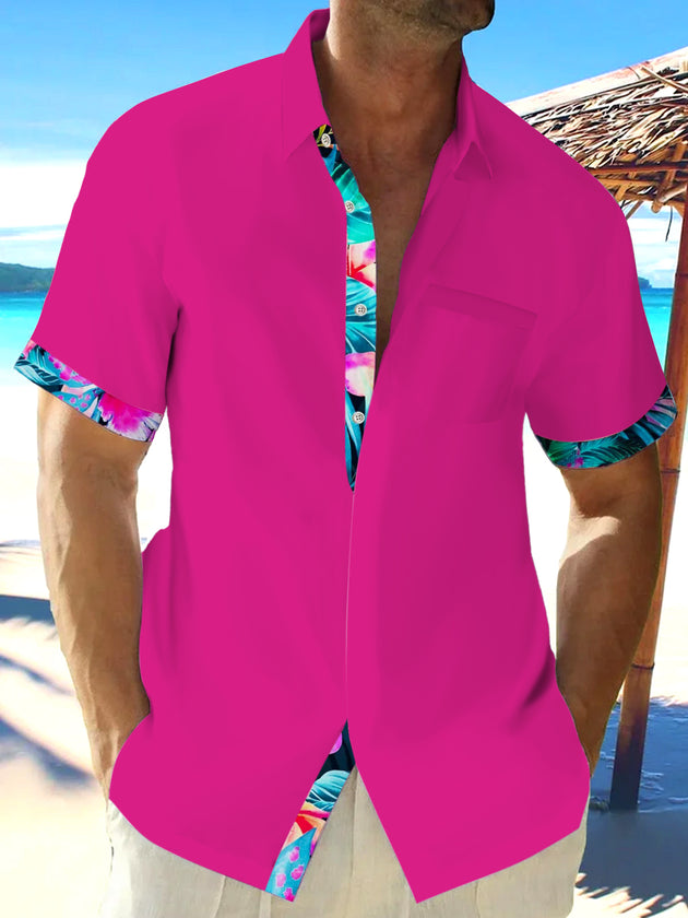 men's Hawaiian shirt front view tropical beach vacation