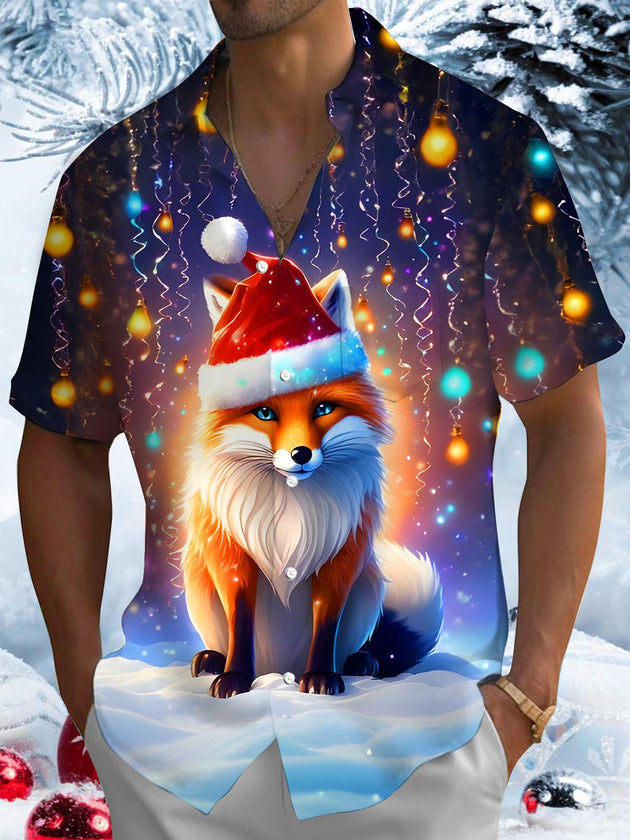 men's Christmas shirt front view holiday party