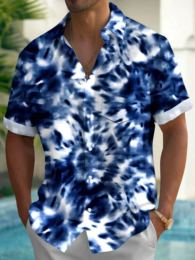 men's tie dye shirt front view