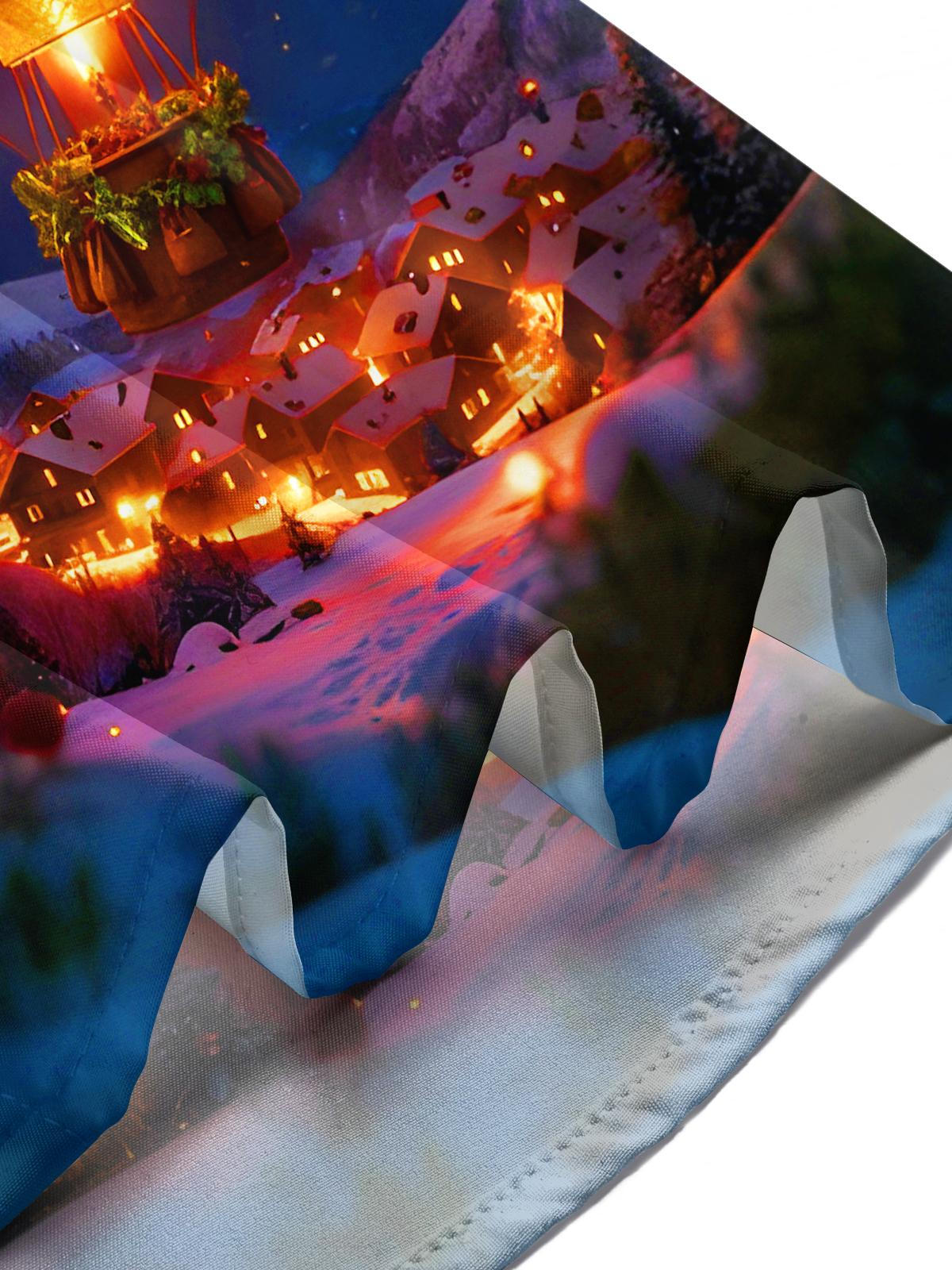 Festive New Year Hot Air Balloons Fireworks Men's Pocket Short Sleeve Shirts