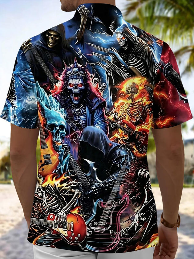 men's aloha shirt back view
