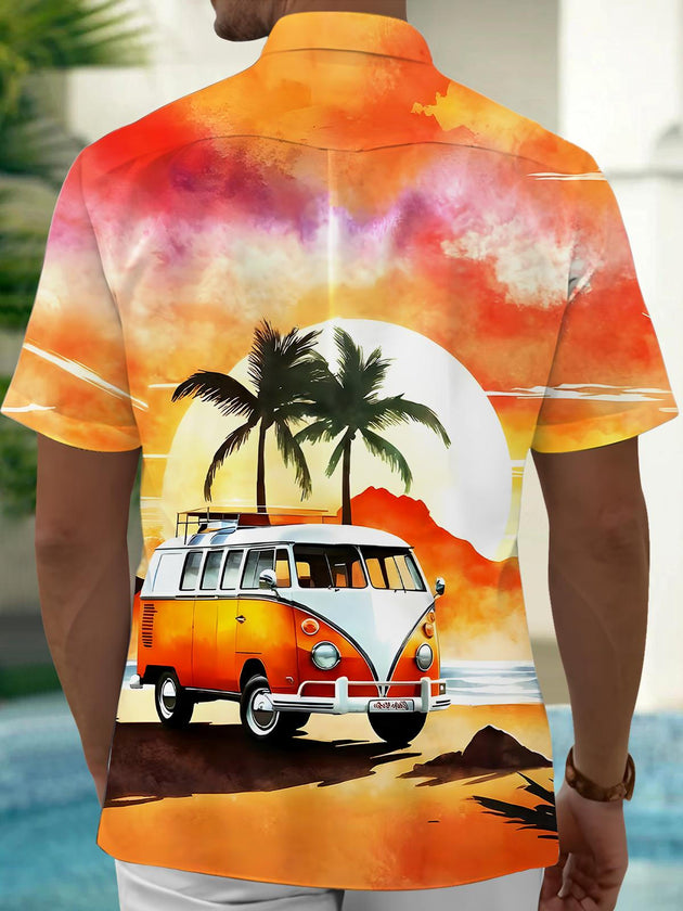 men's aloha shirt back view