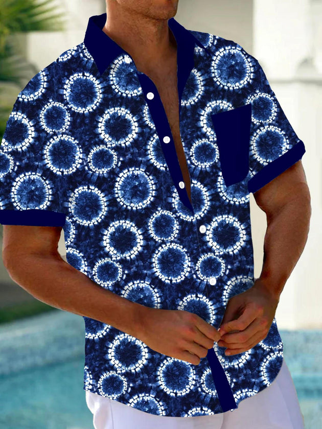 men's patterned sweater shirt front view