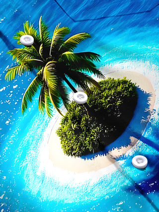 men's Hawaiian short sleeve flat lay shirt
