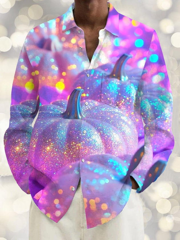 men's gradient print shirt front view