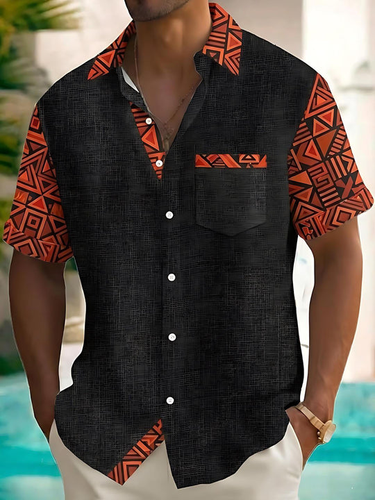 men's vintage style shirt front view