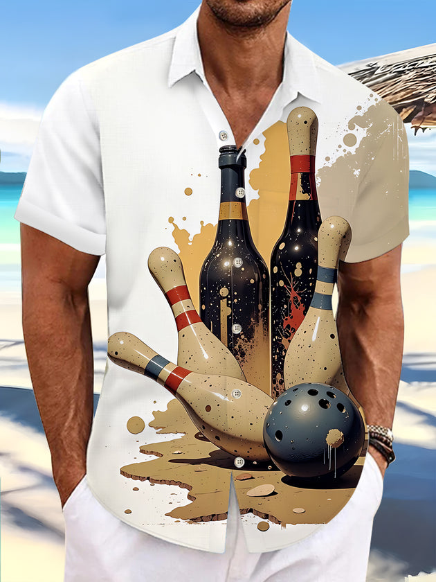 men's sports print shirt front view