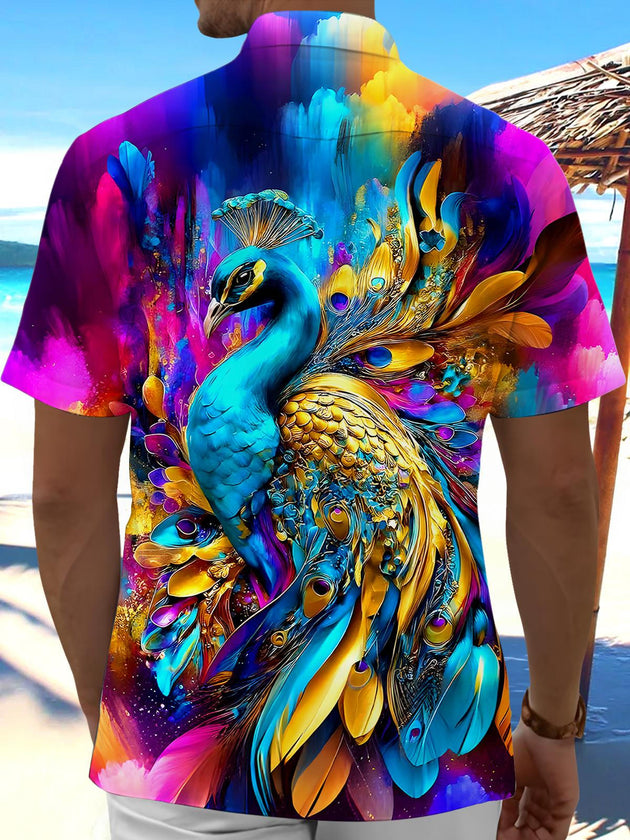 men's aloha shirt back view