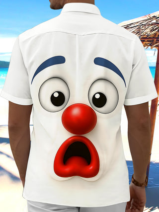 Men's funny pocket short sleeve shirt back view