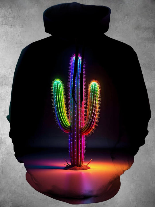 Men's long sleeve graphic pullover hoodie front view