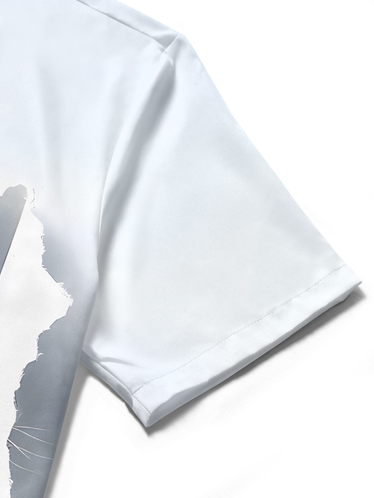 Cat Print Men's Pocket Short Sleeve Shirts