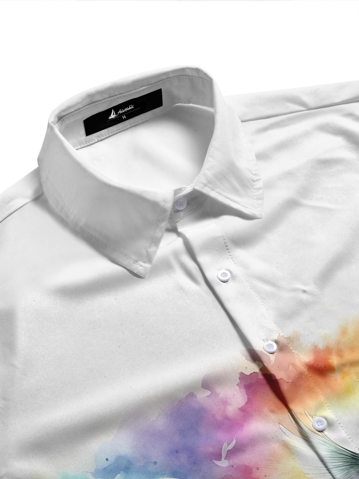 Women's short sleeve Christian Jesus print shirt side view