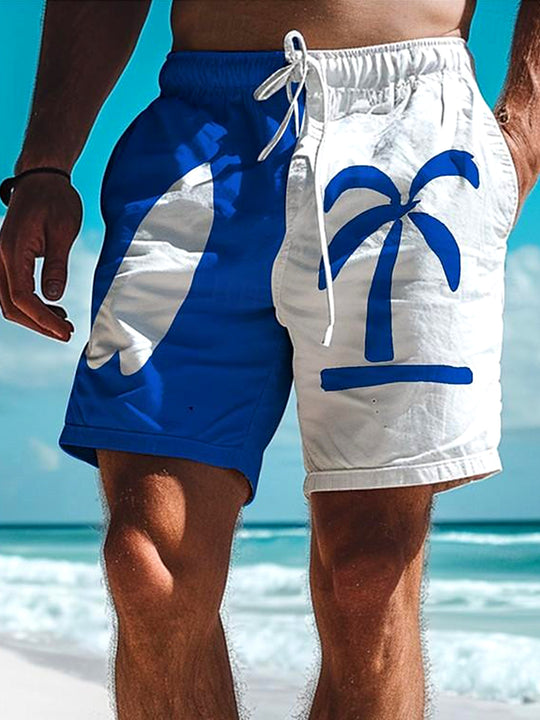 men's Hawaiian casual pants front view tropical beach vacation