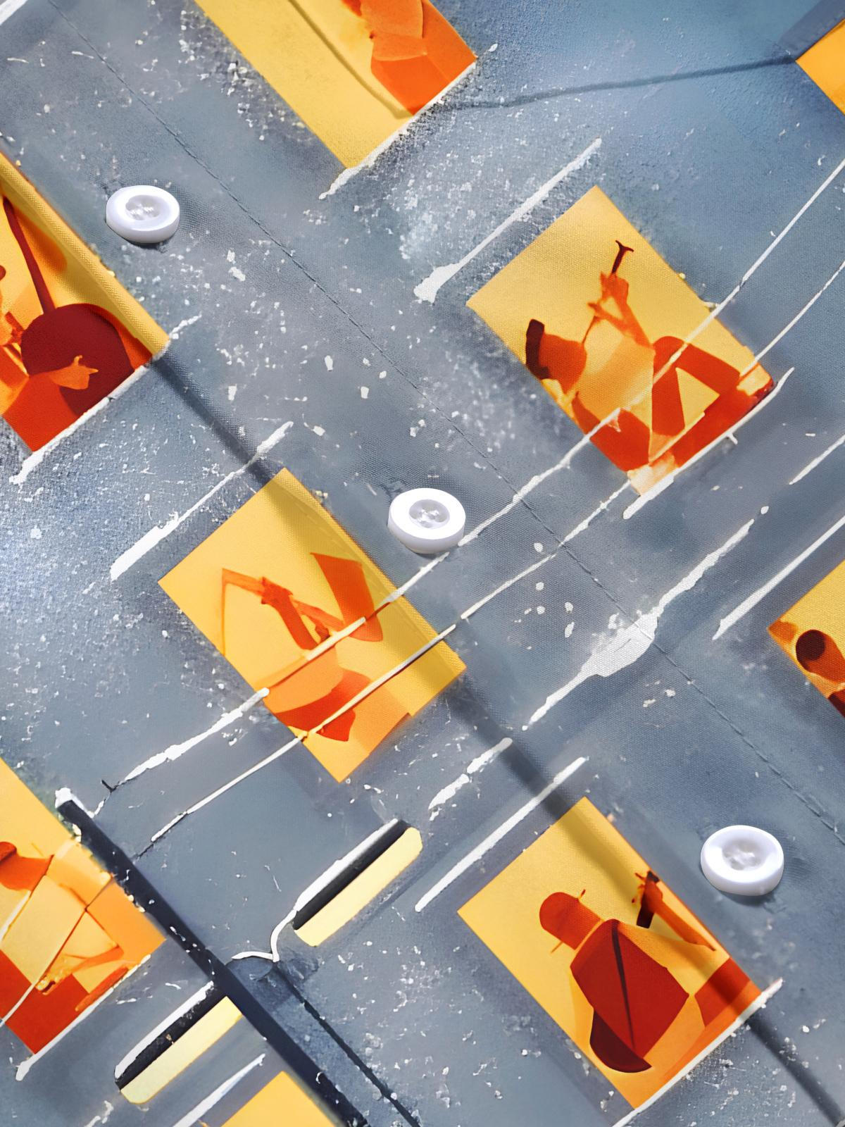 Winter Window Music Men's Pocket Short Sleeve Shirts