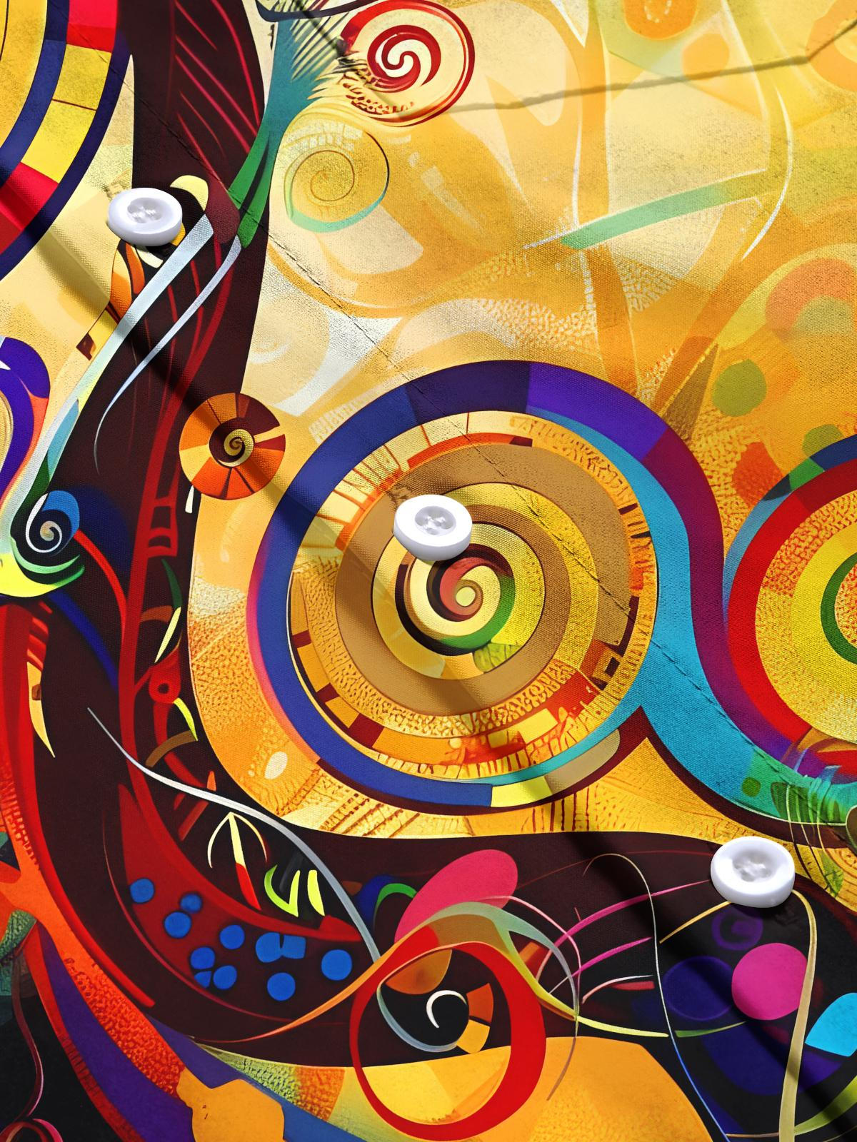 Abstract Men's Pocket Short Sleeve Shirts