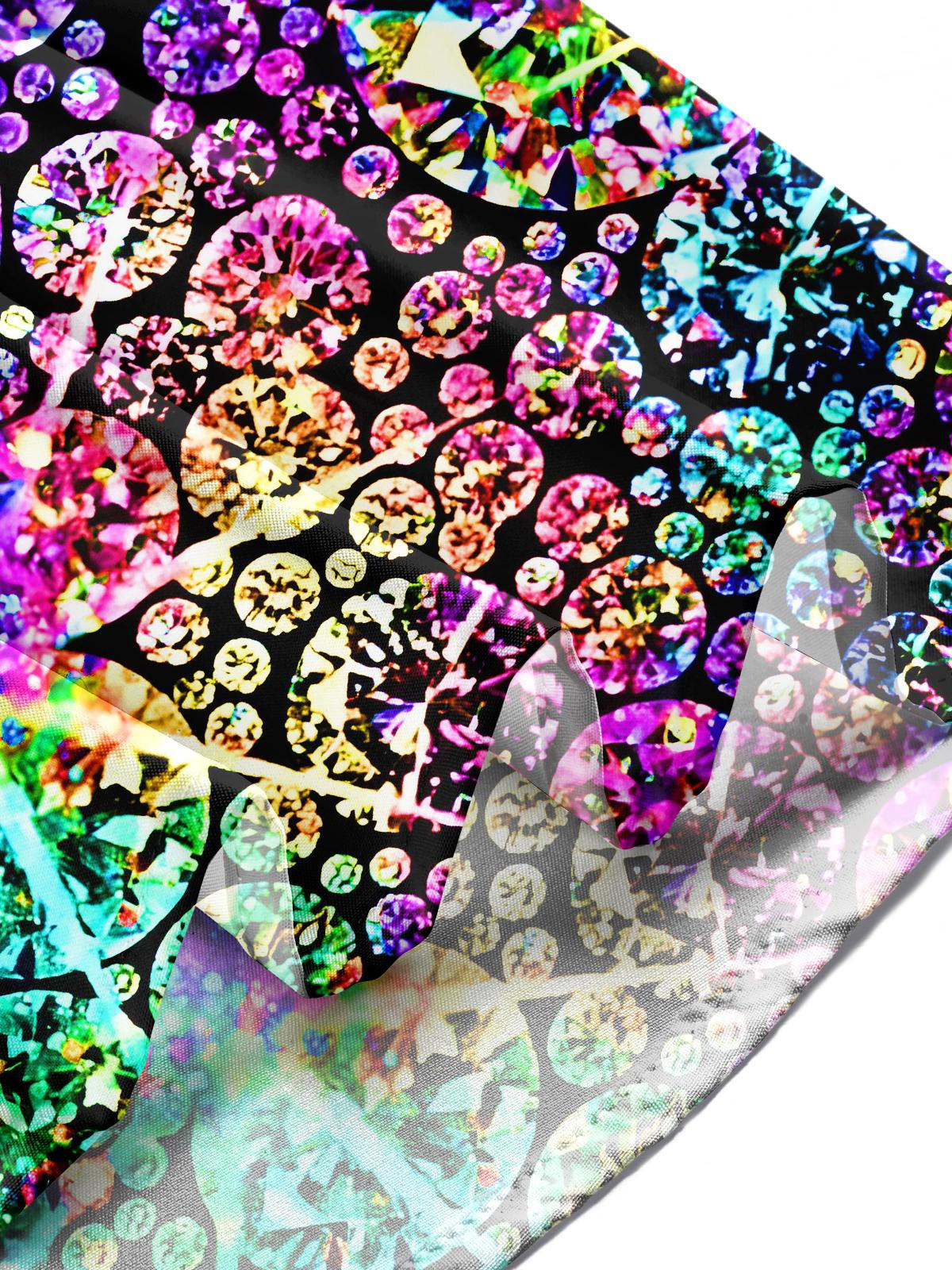 Psychedelic Iridescent Diamonds Men's Pocket Short Sleeve Shirts