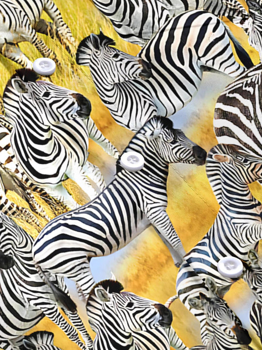 men's zebra print short sleeve flat lay shirt
