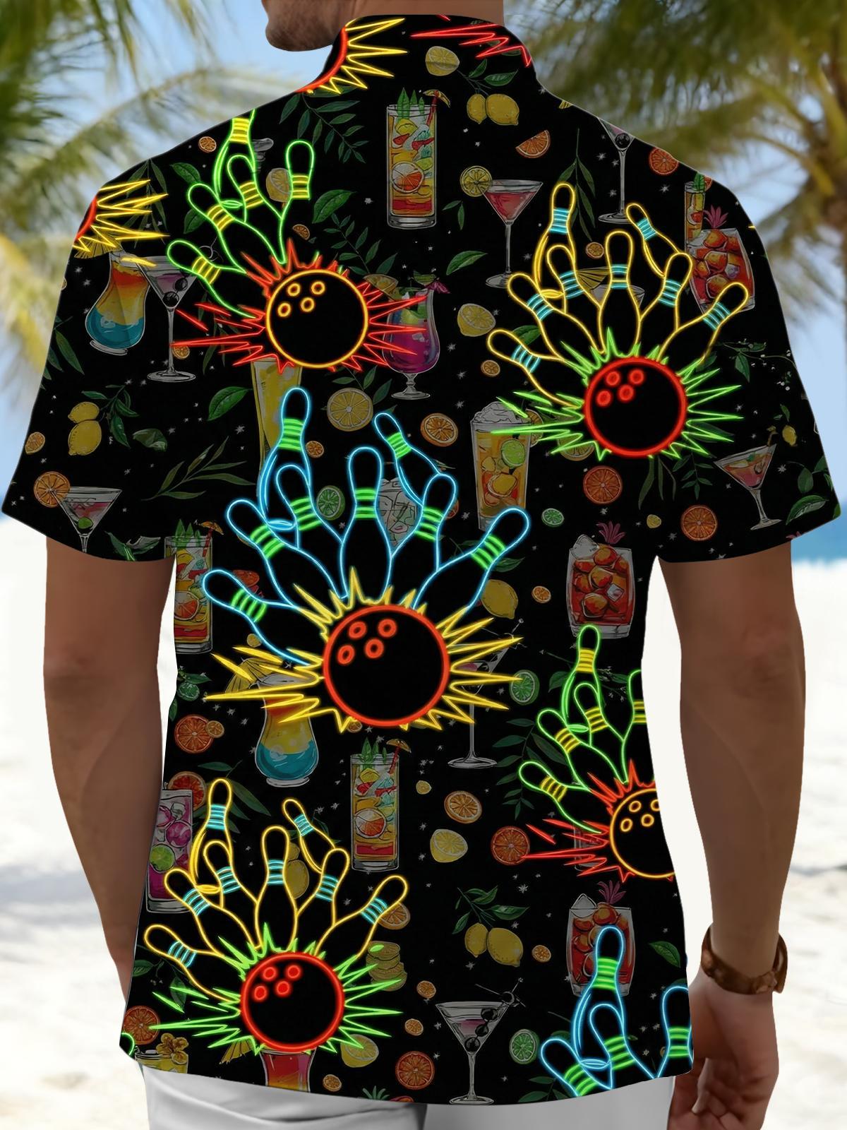 men's athletic print shirt back view