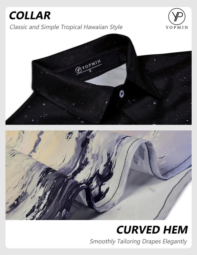 Adaychic Christmas Shirts for Men Christmas Tree Button Up Loose Fit Printed Shirts Fashion Casual Tops with Pocket for Party compatible