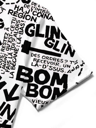 women's printed shirt close-up short sleeve