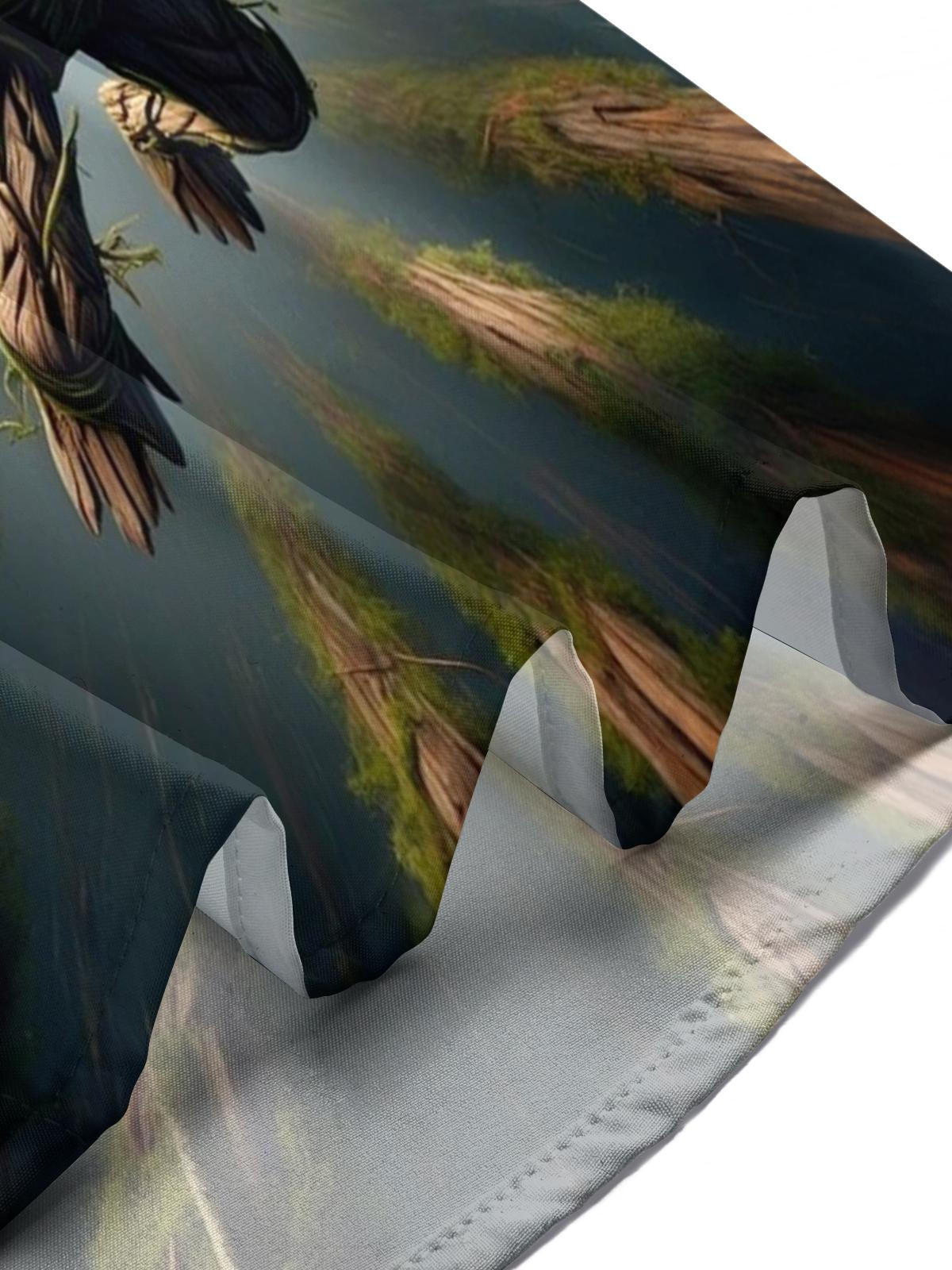 Funny Cartoon Art Print Men's Pocket Short Sleeve Shirts