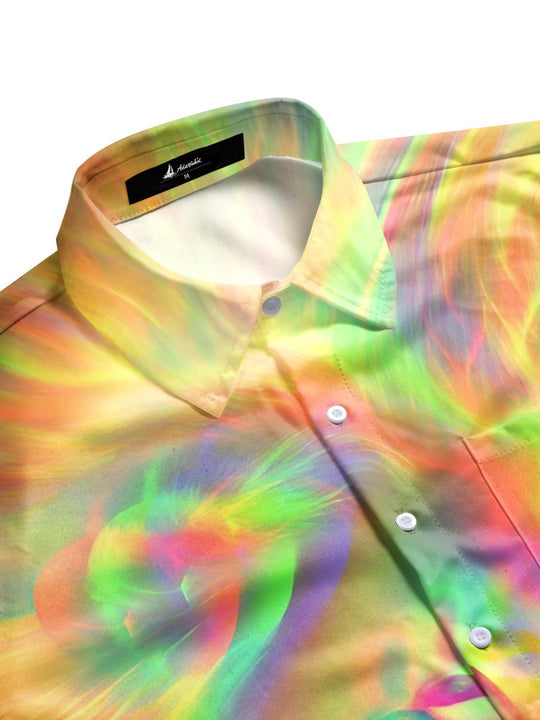 men's color fade shirt side view