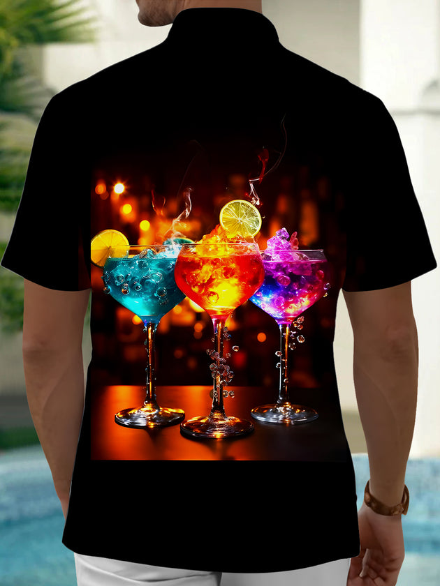 men's short sleeve shirt side view