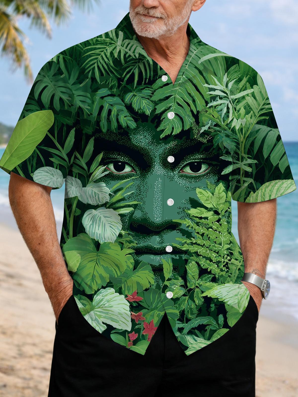 men's art print shirt front view