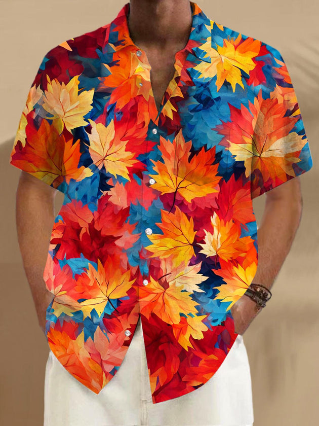 men's map print shirt front view