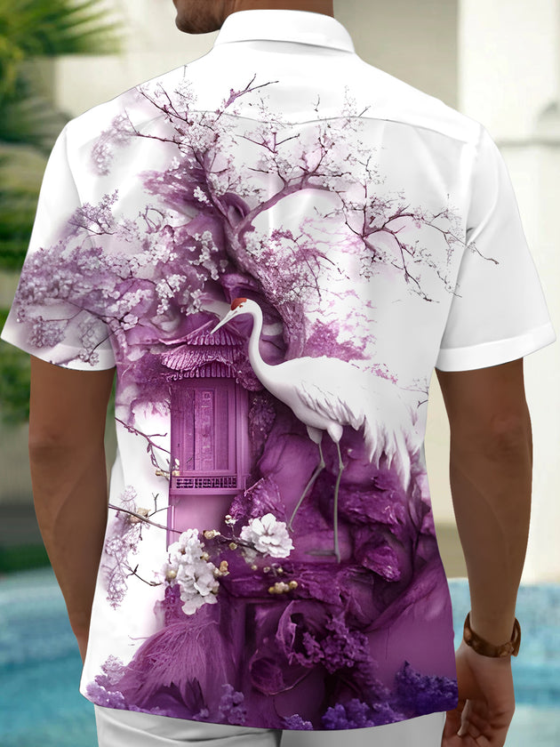 men's botanical shirt side view