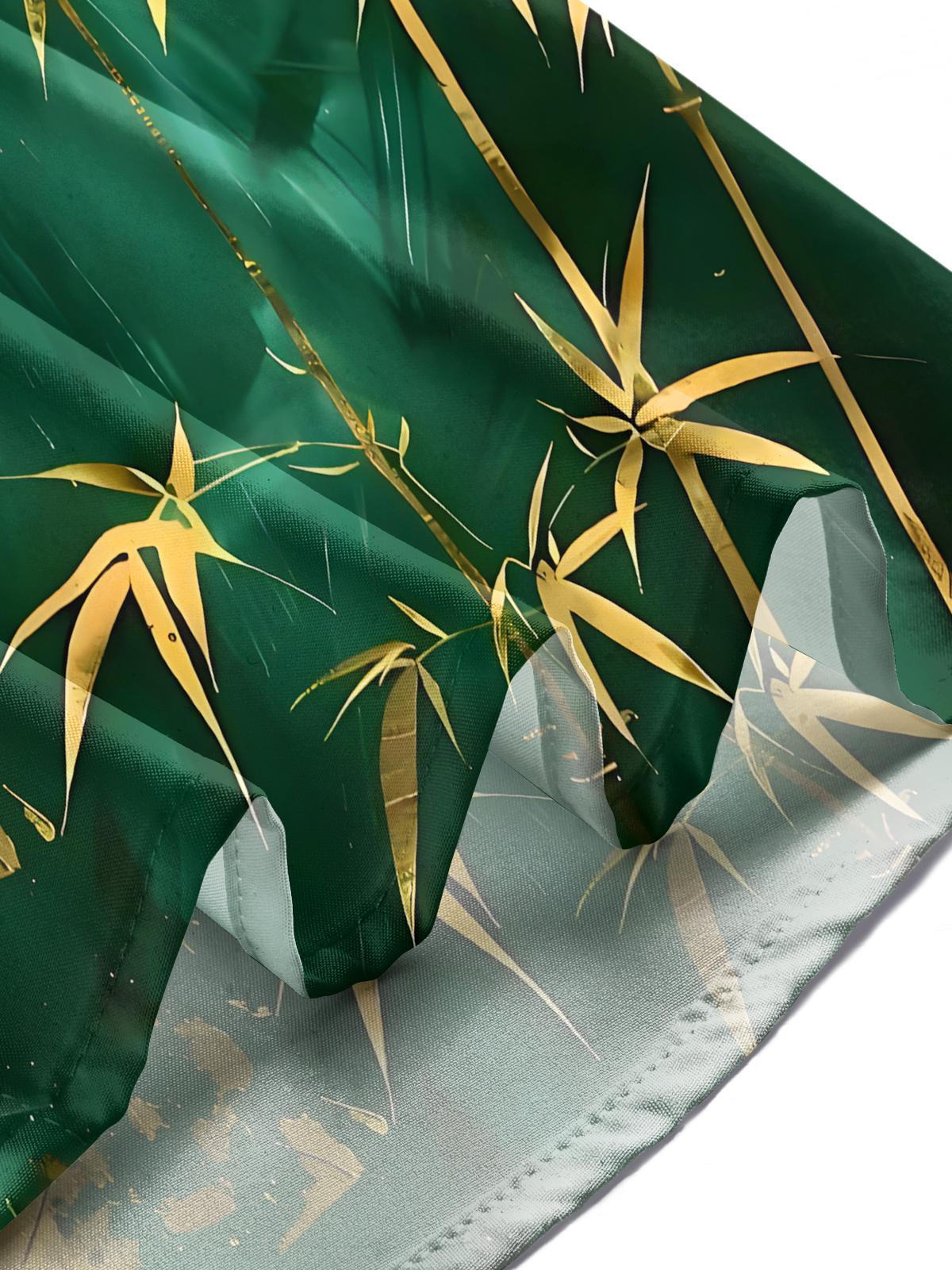 Bamboo Print Men's Pocket Short Sleeve Shirts