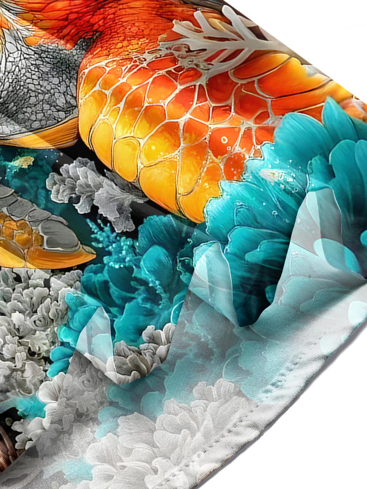 Hawaiian Turtle Men's Pocket Short Sleeve Shirts