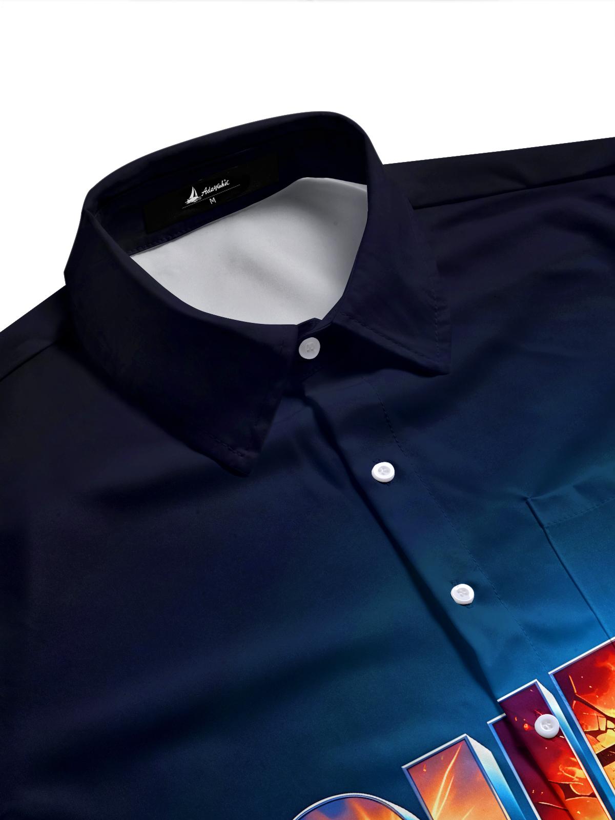 men's short sleeve shirt side view