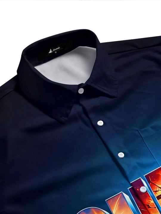 men's short sleeve shirt side view