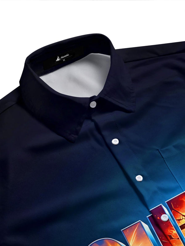 men's short sleeve shirt side view