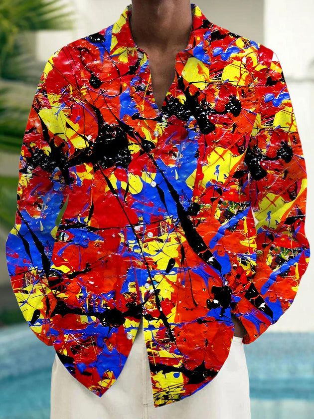 men's tie dye shirt front view