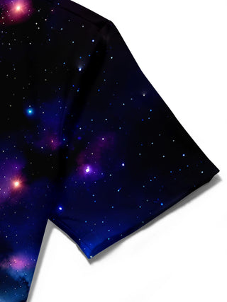 men's printed shirt close-up short sleeve