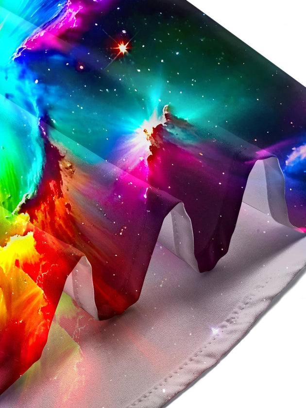 men's tie dye shirt close-up short sleeve